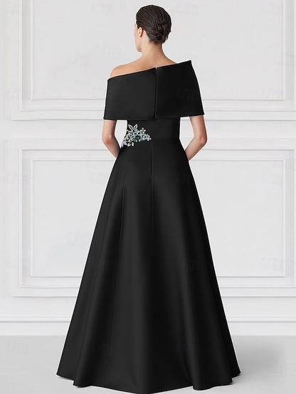 Floor Wedding Length Formal Elegant A-Line Dress Gown Evening