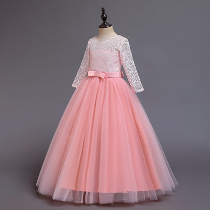 Flower Wedding Dress Kids Half Girl Sleeve Girls'