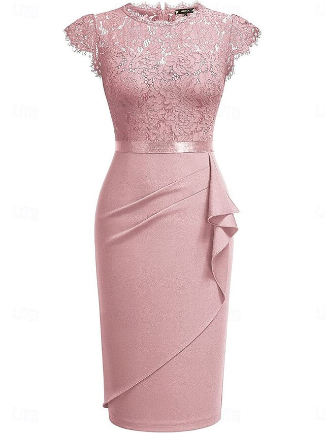Women's Mini Dress Lace Dress Cocktail Dress Wedding Guest