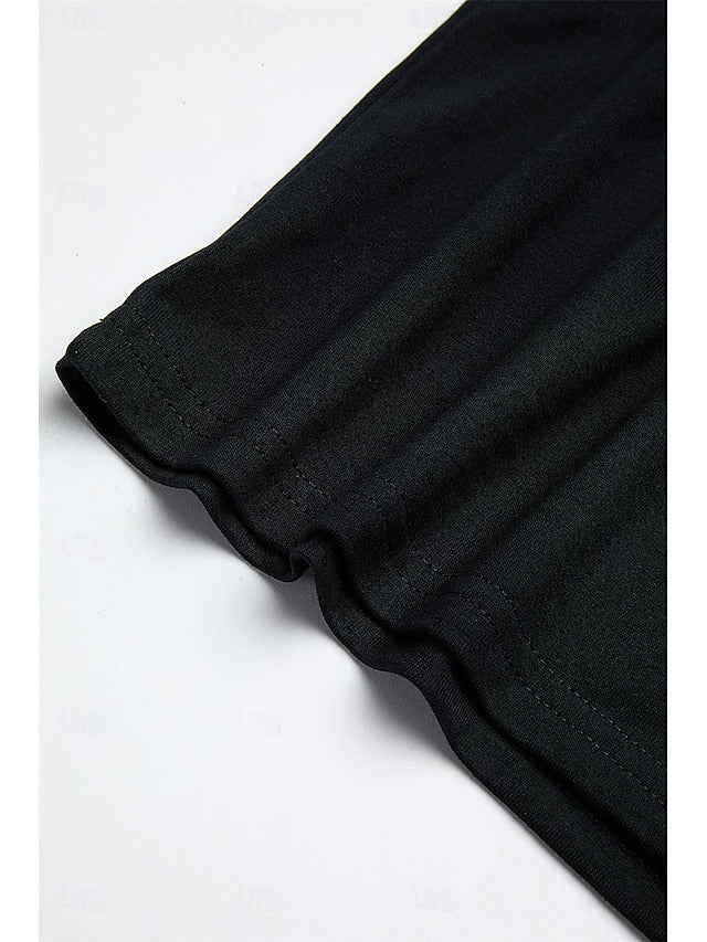 Women's T shirt Tee 100% Cotton Black White Yellow Graphic