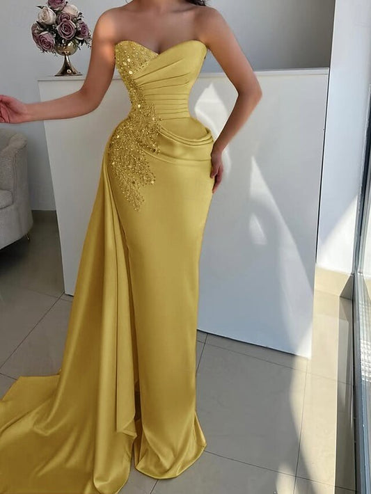 Dress Gown Mermaid Evening / Wedding Formal Elegant Trumpet