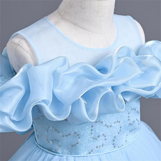 Girls' Girl Party Color 3D Solid Dress Flower