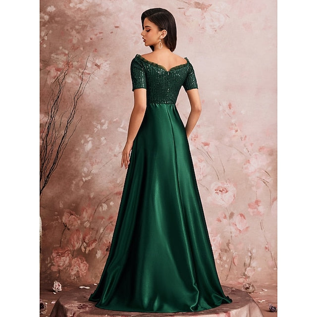 Gown Evening the Mother Sparkle of Formal A-Line Dress Bride