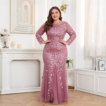 Dress Sparkle Mermaid Formal Trumpet / Floor Evening Gown