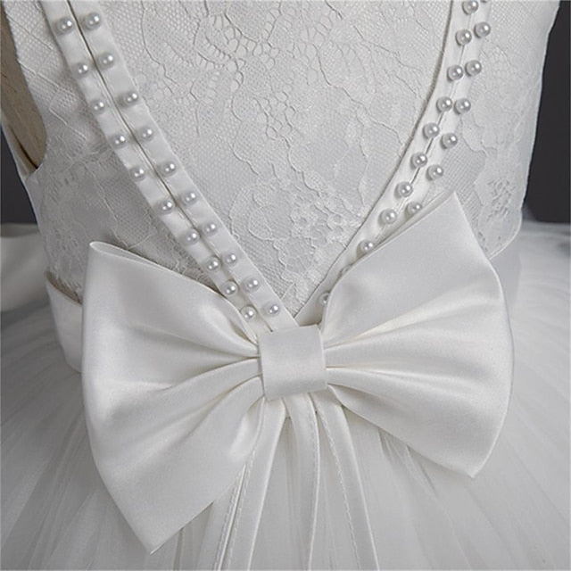 Sleeveless Party Color Dress Girls' Toddler Solid