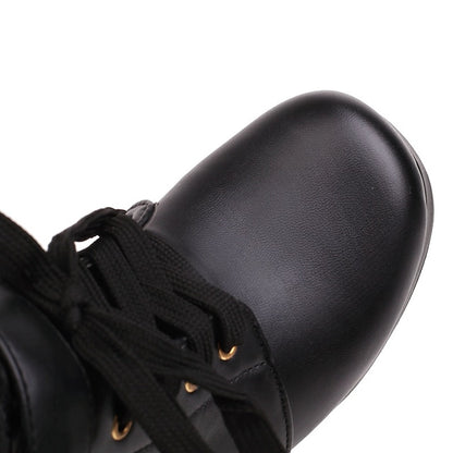 Ankle Women's – Wedding Bridal Lace-Up White Boots Shoes