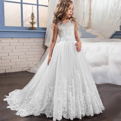 Kids Flower Girl Girls' Sleeveless Dress Wedding