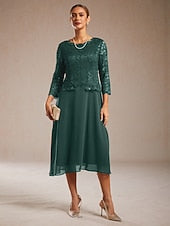 Women's Midi Dress A Line Dress Elegant Wedding Guest