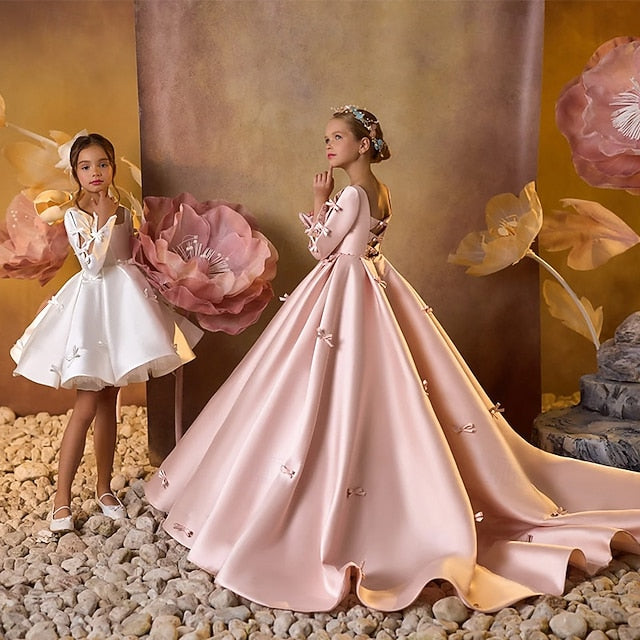 Party Dress Girl Girls' Flower First Communion