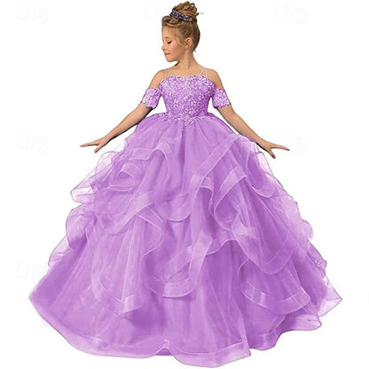Girls' Princess Flower Dress Kid's Girl