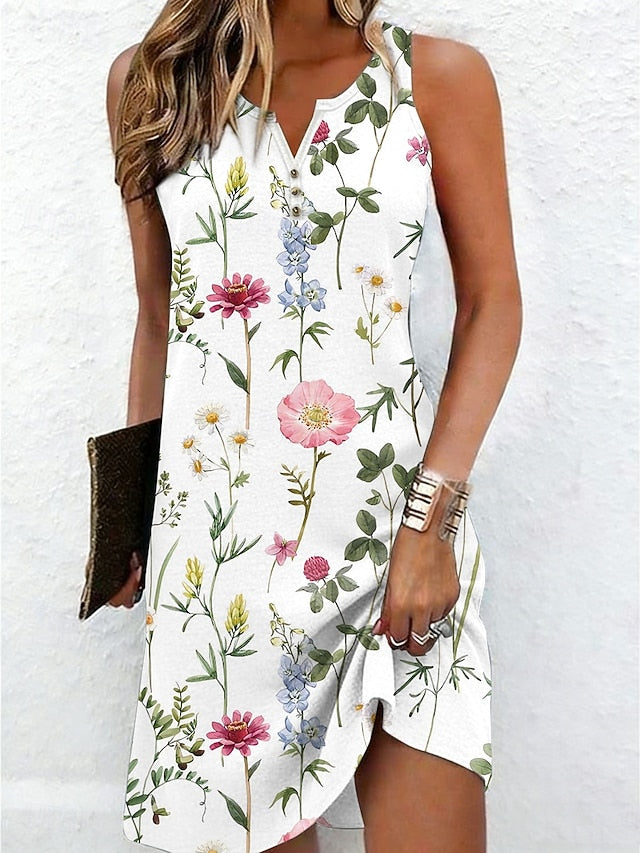 Women's Mini Dress Sundress Shift Dress Summer Dress Off