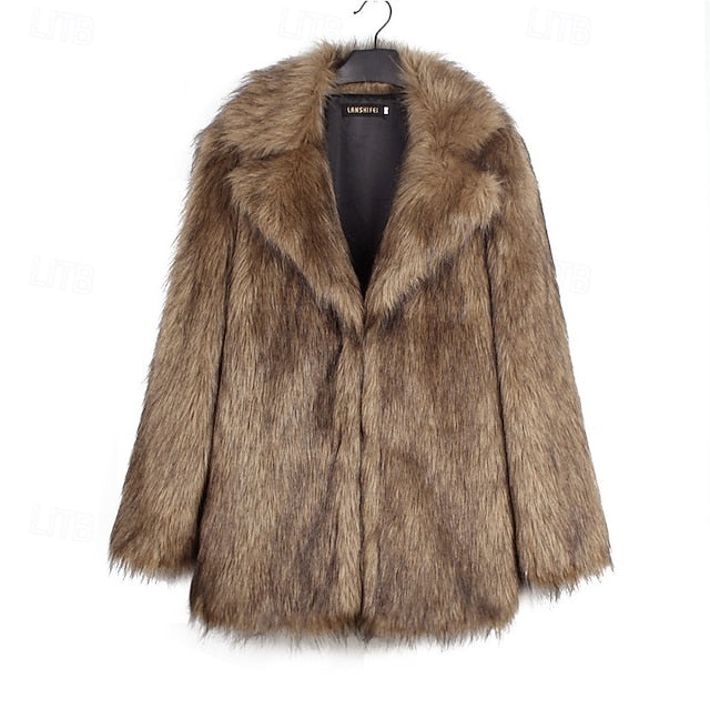 Warm Furs Coat Faux Fur Comfortable Women's