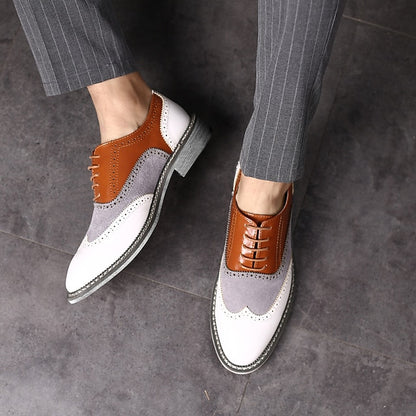 Gatsby-Inspired Men's Shoes in Spectator Wingtip Oxford