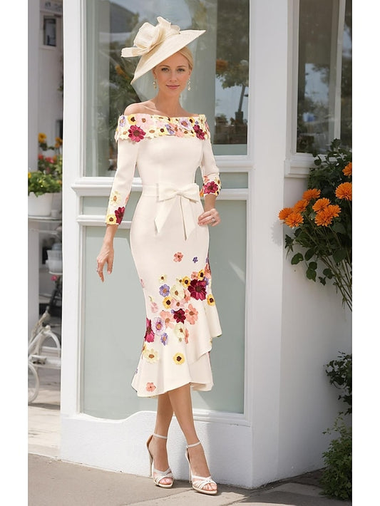 the Dress Bride Sheath Mother Shoulder of Elegant Formal Off