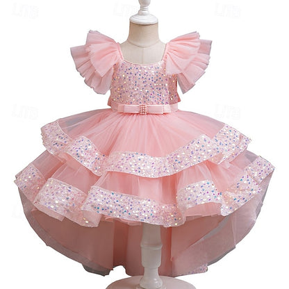Sleeveless Special Party Dress Girls' Wedding Sequin Kids