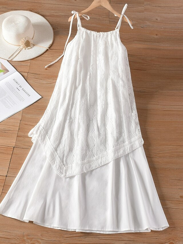 Women's Midi Dress A Line Dress Slip Dress Off The Shoulder