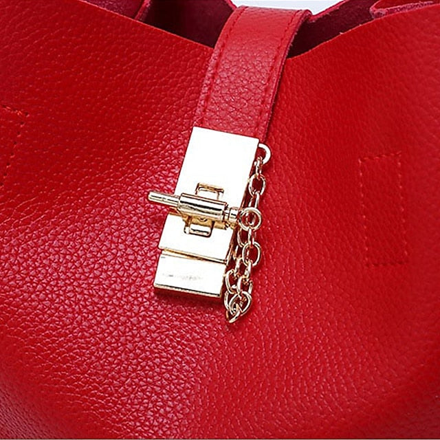 Chaîne pour femme en or rouge avec cadenas en cuir et similicuir