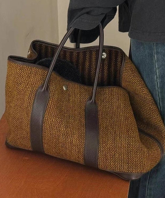 Chocolate Style Large Capacity Satchel Handbag Simple Bag