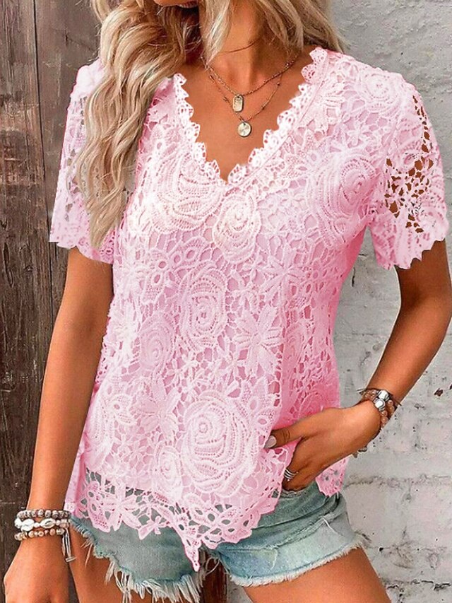 Women's T Shirt Solid Color Graphic Plain Fashion Modern