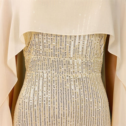 Dress Crew Length Mother Elegant Neck Floor Bride the of