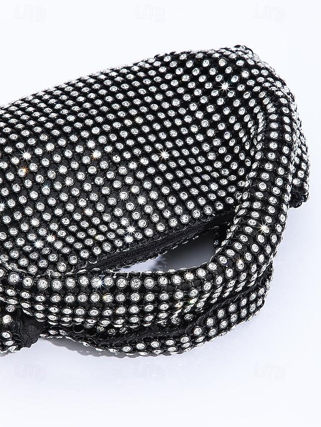 Rhinestone Silver – Sparkling Women's Evening Handbag