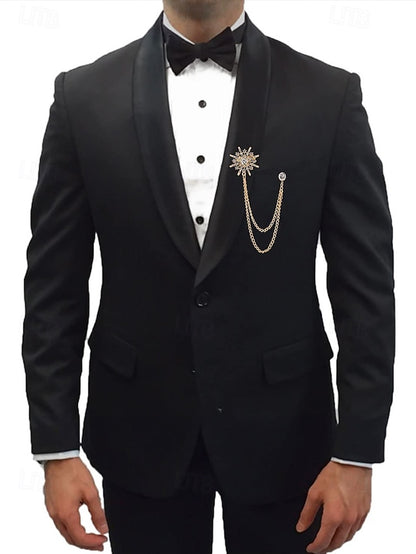 Star Elegant Crystal Stylish – with Lapel Chains Gold Pin