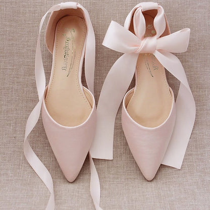 Tie – Flats Satin Comfortable Women's Ballet Ribbon