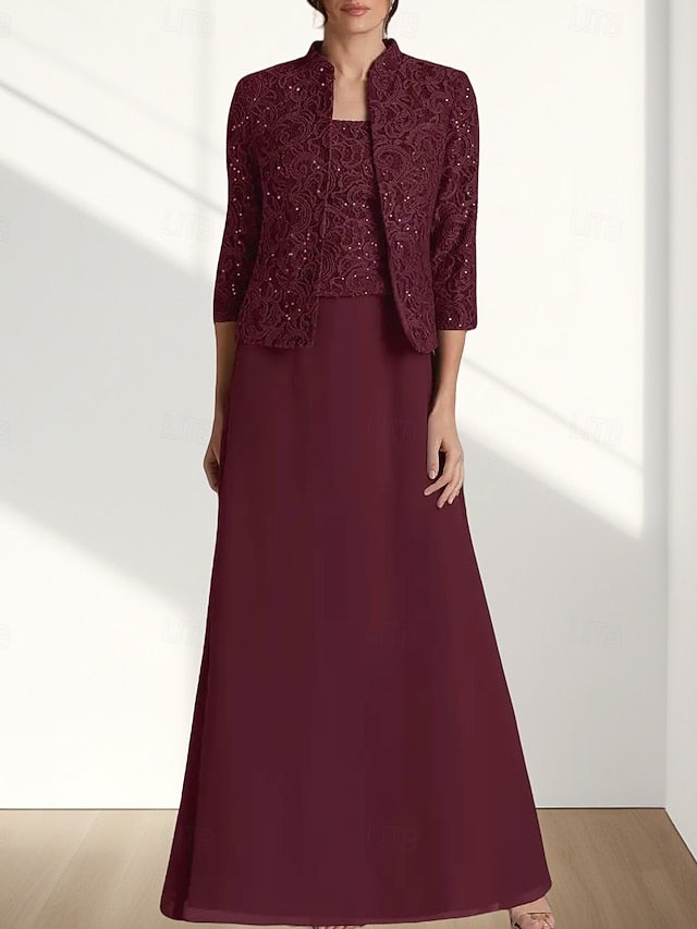 Bride of the Mother Piece Two Wedding Elegant Guest Dress A-Line