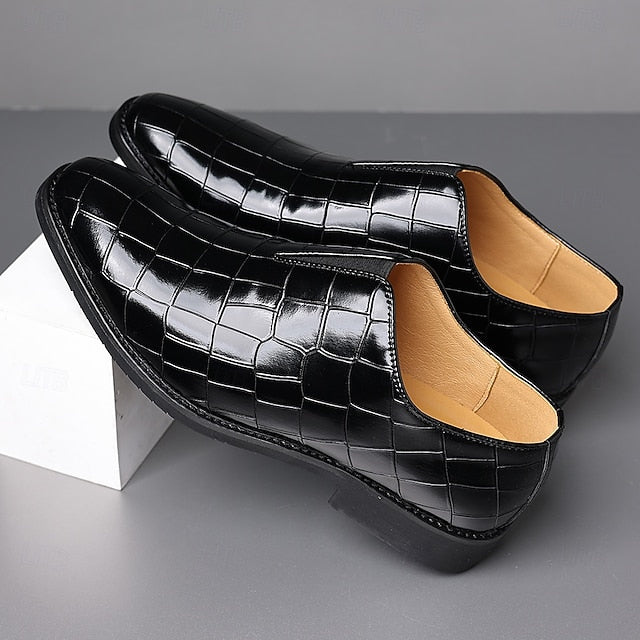 Shoes Slip-On – Crocodile Burgundy Men's Dress Pattern