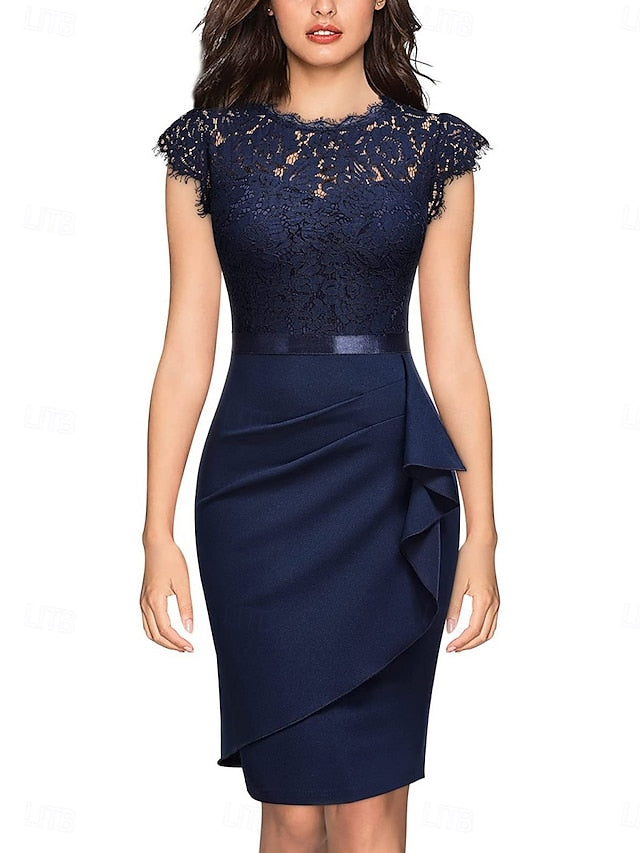 Women's Mini Dress Lace Dress Cocktail Dress Wedding Guest