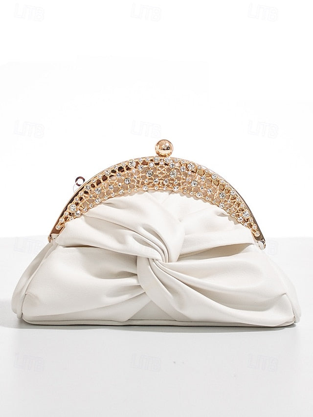 Evening Bag Clutch Faux Leather Rhinestone – Women's