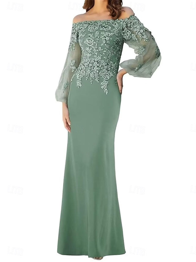 Shoulder Bride Off Trumpet Mermaid the / Mother Elegant of Dress