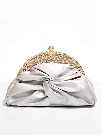 Evening Bag Clutch Faux Leather Rhinestone – Women's