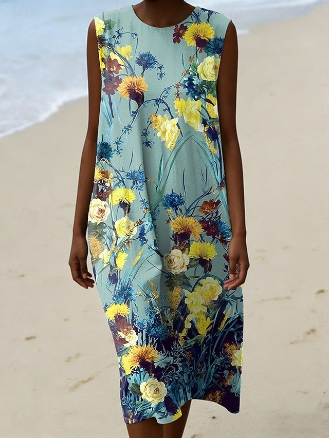 Women's Midi Dress Shift Dress Vacation Casual Going out