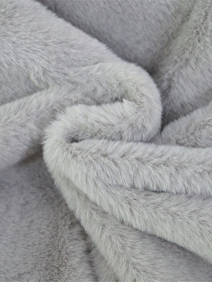 Warm Fleece Breathable Fur Pocket Faux Lined Coat Women's