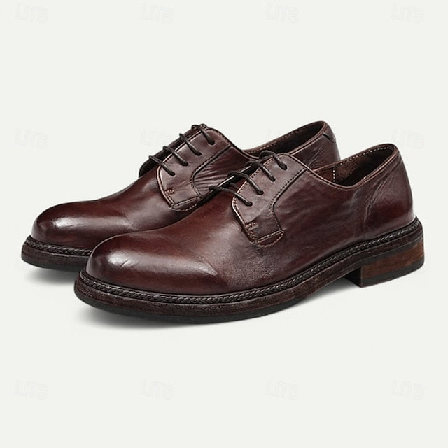 Goodyear Shoes Tan and Men's with Derby Leather Clean Welt
