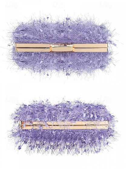 Clutch Chain Evening with Feathered Chic Women's Strap