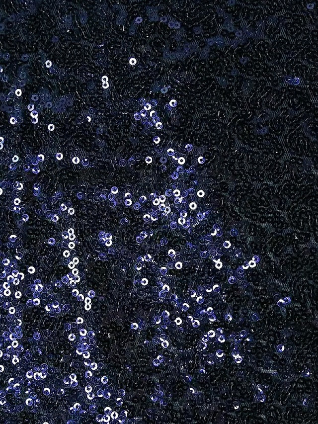 Sequined Red Dress Elegant A-Line Formal Black Gown Evening