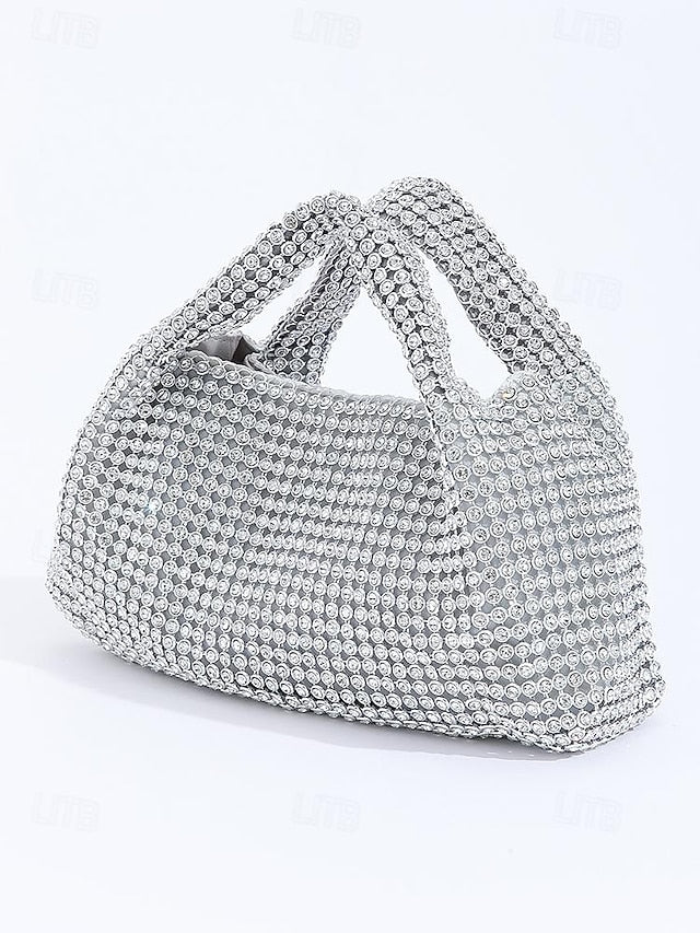 Rhinestone Silver – Sparkling Women's Evening Handbag