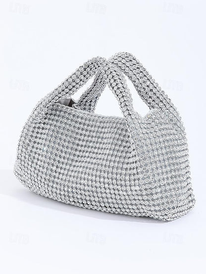 Rhinestone Silver – Sparkling Women's Evening Handbag