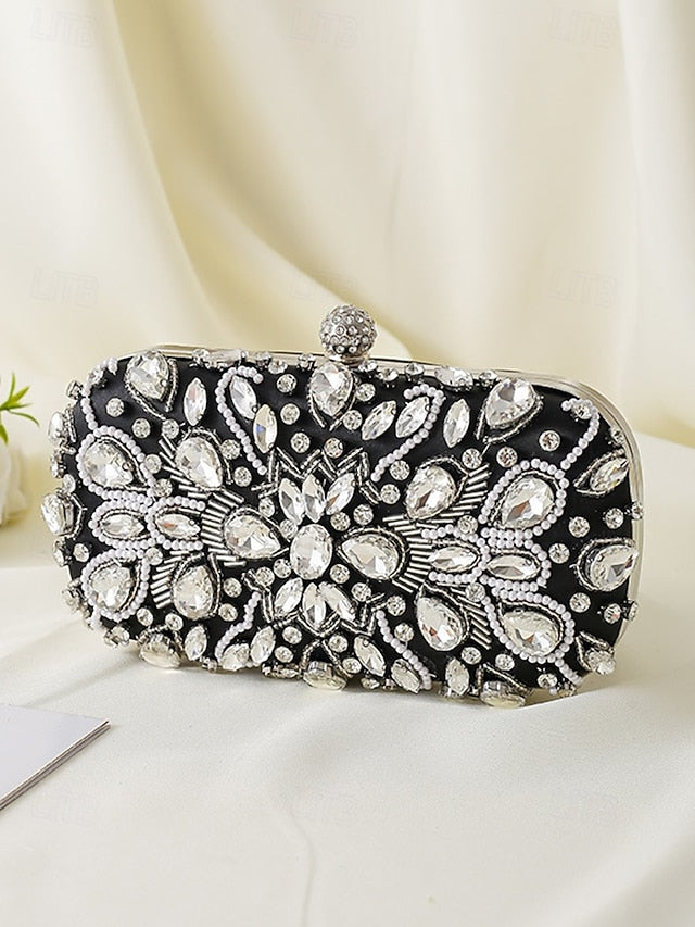 Crystal-Embellished Women's Clutch Bag
