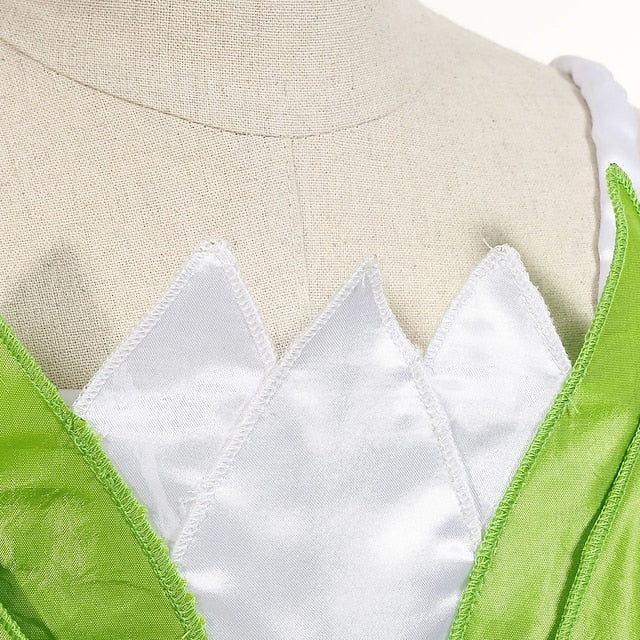 Bell Fairytale Girl Princess Dress Flower Tinker Tiana Theme