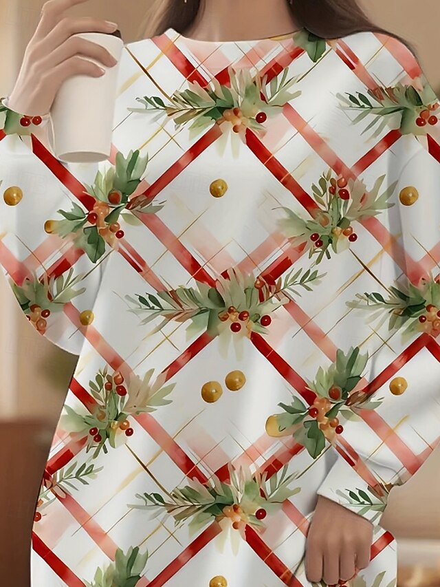 Women's Mini Dress Christmas Dress Hoodie Dress T Shirt