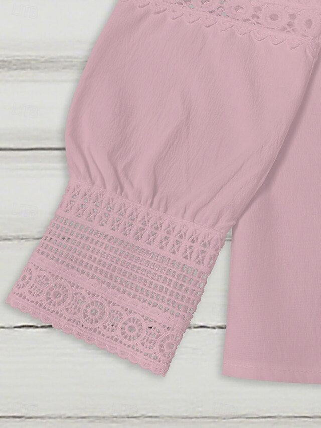 Women's Shirt Blouse Plain Elegant Stylish Modern Long