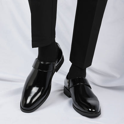 Leather Brown Men's Slip-On Shoes Dress Business Loafers