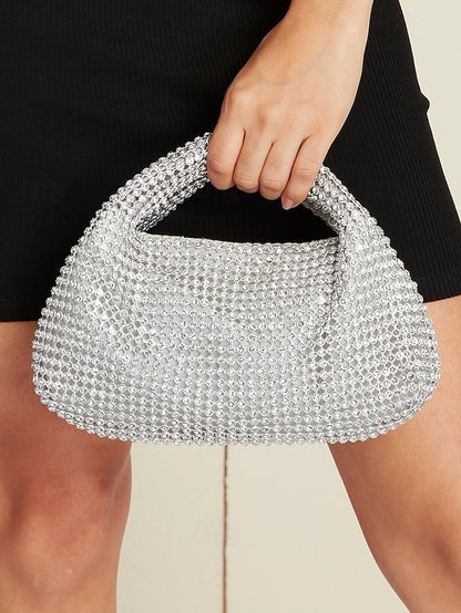 Rhinestone Silver – Sparkling Women's Evening Handbag