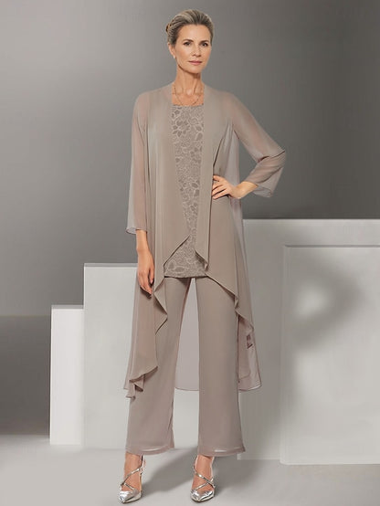Pantsuit Piece Dress Elegant the 3 Mother of Wedding Bride Beach