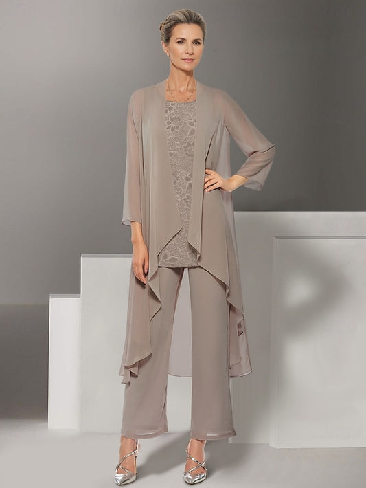 Pantsuit Piece Dress Elegant the 3 Mother of Wedding Bride Beach