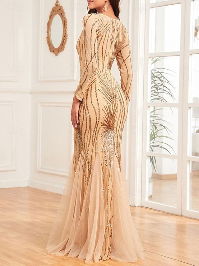 Neck Party of Dress the Mother Elegant Crew Floor Bride