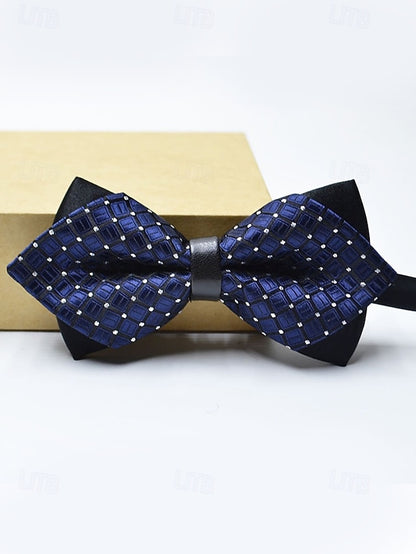with Men's Christmas Tie Geometric Pattern Bow